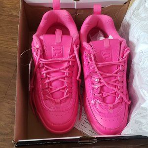 Hot pink Fila Disruptor II women size US 10 NIB
